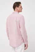Сорочка з льону Pepe Jeans колір рожевий regular класичний комір