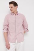 Сорочка з льону Pepe Jeans колір рожевий regular класичний комір