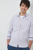 Бавовняна сорочка Pepe Jeans Lister чоловіча slim класичний комір колір блакитний
