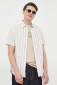 Сорочка з льону Pepe Jeans Latimer колір бежевий slim класичний комір