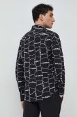 Сорочка Armani Exchange чоловіча колір чорний slim комір button-down (2954401)
