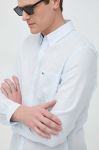 Сорочка з льону Lacoste regular комір button-down колір блакитний (3022380) Сорочка з льону Lacoste regular комір button-down колір блакитний (3022380)