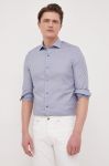 Бавовняна сорочка Emporio Armani чоловіча regular класичний комір колір блакитний Бавовняна сорочка Emporio Armani чоловіча regular класичний комір колір блакитний