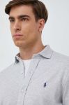 Бавовняна сорочка Polo Ralph Lauren чоловіча колір сірий regular класичний комір Бавовняна сорочка Polo Ralph Lauren чоловіча колір сірий regular класичний комір