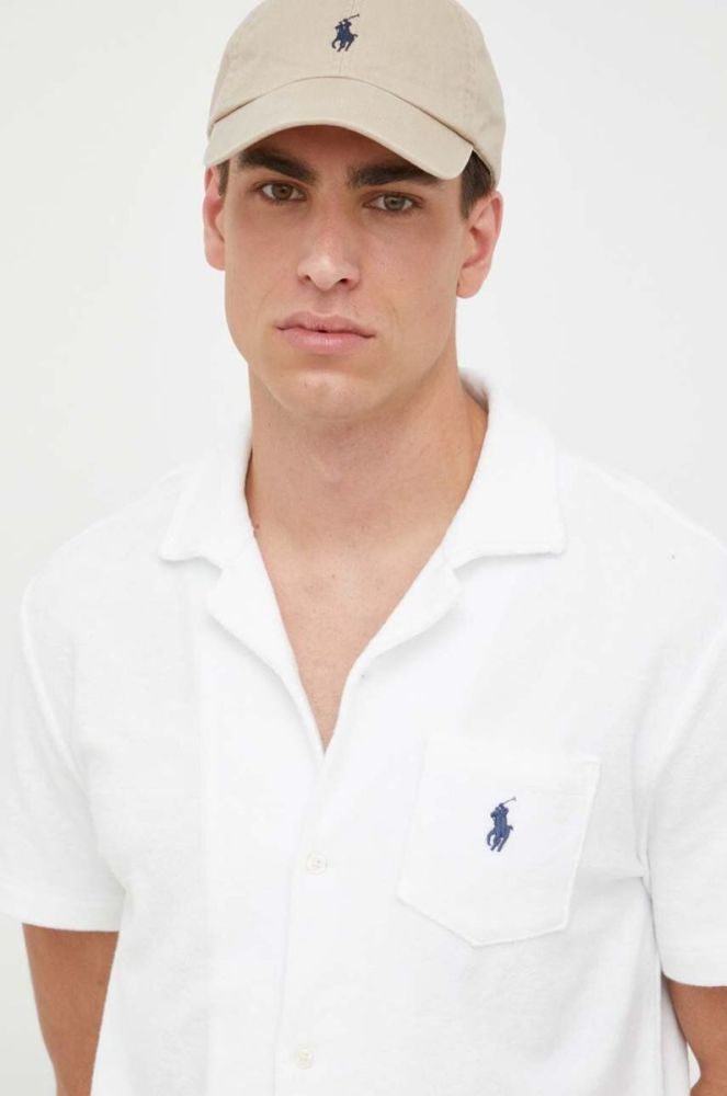 Сорочка Polo Ralph Lauren чоловіча колір білий regular класичний комір фото 4