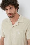 Сорочка Polo Ralph Lauren чоловіча колір бежевий regular класичний комір Сорочка Polo Ralph Lauren чоловіча колір бежевий regular класичний комір