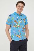 Бавовняне поло Polo Ralph Lauren візерунок колір блакитний (3224503)
