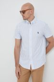 Бавовняна сорочка Polo Ralph Lauren чоловіча regular комір button-down колір блакитний (2965018)
