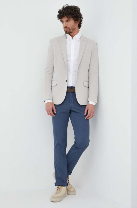 Бавовняна сорочка Tommy Hilfiger чоловіча колір білий slim комір button-down (3112498) фото 2