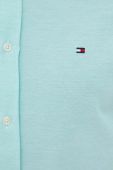 Бавовняна сорочка Tommy Hilfiger чоловіча колір бірюзовий slim комір button-down