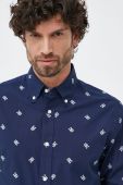 Бавовняна сорочка Tommy Hilfiger чоловіча колір синій regular комір button-down (3139958)