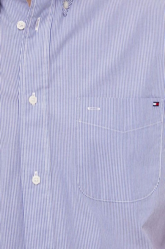 Бавовняна сорочка Tommy Hilfiger чоловіча relaxed комір button-down колір блакитний фото 2
