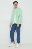 Бавовняна сорочка Tommy Hilfiger чоловіча колір зелений regular комір button-down