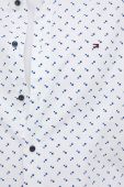 Бавовняна сорочка Tommy Hilfiger чоловіча колір білий regular з італійським коміром