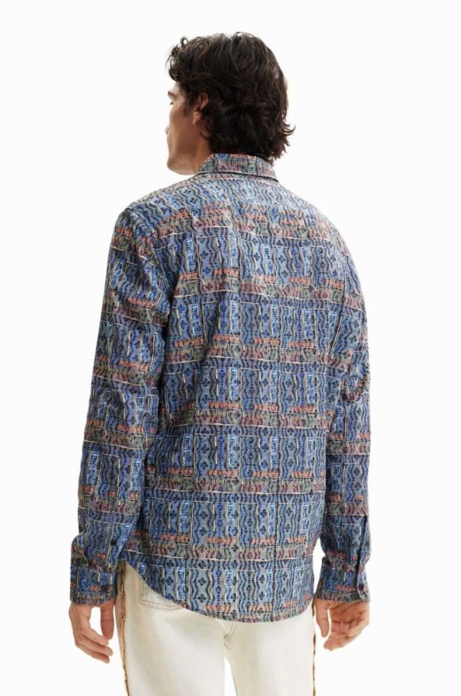 Сорочка Desigual чоловіча колір чорний regular класичний комір (2939876) фото 4