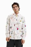 Бавовняна сорочка Desigual чоловіча колір білий regular класичний комір (3027779) Бавовняна сорочка Desigual чоловіча колір білий regular класичний комір (3027779)