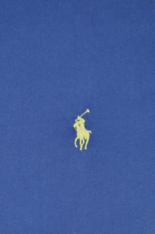 Бавовняна сорочка Polo Ralph Lauren чоловіча slim комір button-down колір блакитний (3261104) фото 2