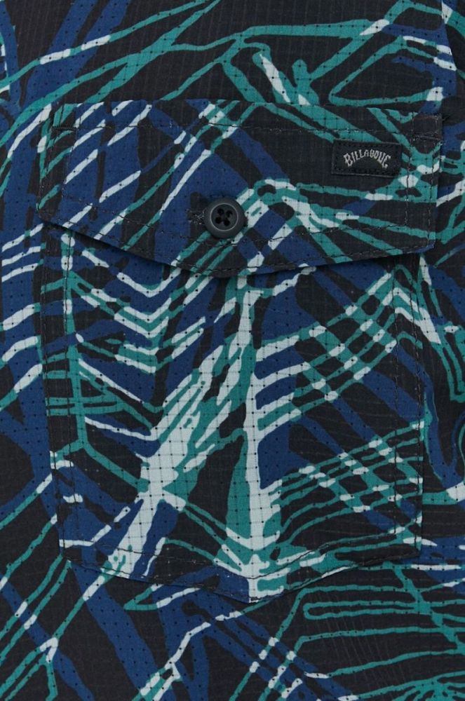Сорочка Billabong чоловіча regular класичний комір колір блакитний фото 5