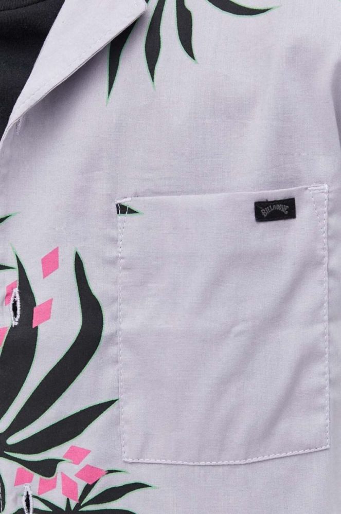 Бавовняна сорочка Billabong чоловіча колір фіолетовий regular фото 2