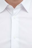 Сорочка United Colors of Benetton чоловіча колір білий slim класичний комір (3077597)