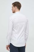 Сорочка United Colors of Benetton чоловіча колір білий slim класичний комір (3077597)