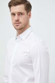 Сорочка United Colors of Benetton чоловіча колір білий slim класичний комір (3077597)
