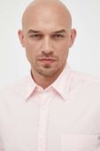 Бавовняна сорочка BOSS BOSS ORANGE чоловіча колір рожевий regular класичний комір