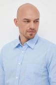 Бавовняна сорочка BOSS BOSS ORANGE чоловіча regular класичний комір колір блакитний (3249788)
