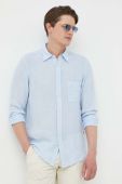 Сорочка з льону BOSS BOSS ORANGE regular класичний комір колір блакитний