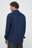 Джинсова сорочка BOSS BOSS ORANGE чоловіча колір синій regular класичний комір