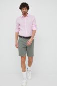 Сорочка з льону Joop! колір рожевий slim з італійським коміром