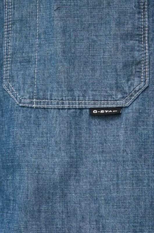 Сорочка G-Star Raw чоловіча regular класичний комір колір блакитний фото 2