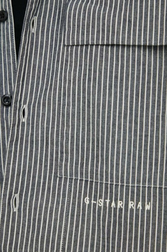Бавовняна сорочка G-Star Raw чоловіча колір синій relaxed класичний комір фото 5