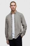 Сорочка AllSaints чоловіча колір сірий slim класичний комір Сорочка AllSaints чоловіча колір сірий slim класичний комір