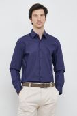 Сорочка BOSS чоловіча колір синій slim класичний комір (3116659)