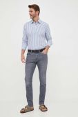 Сорочка BOSS чоловіча колір синій regular класичний комір (3220394)