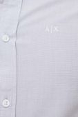 Бавовняна сорочка Armani Exchange чоловіча колір сірий slim комір button-down