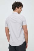 Бавовняна сорочка Armani Exchange чоловіча колір сірий slim комір button-down