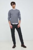 Бавовняна сорочка Armani Exchange чоловіча колір сірий slim комір button-down