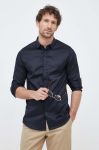 Бавовняна сорочка Armani Exchange чоловіча колір синій slim класичний комір Бавовняна сорочка Armani Exchange чоловіча колір синій slim класичний комір