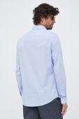 Бавовняна сорочка Armani Exchange чоловіча slim класичний комір колір блакитний (3139997)