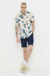 Бавовняна сорочка Quiksilver чоловіча колір білий regular класичний комір Бавовняна сорочка Quiksilver чоловіча колір білий regular класичний комір