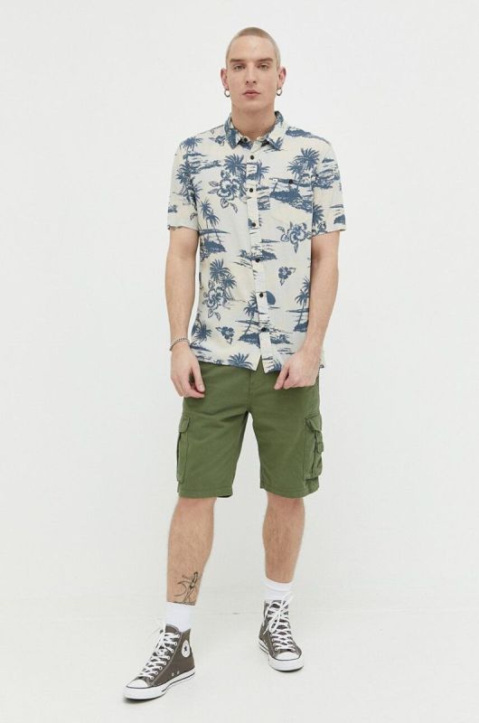 Сорочка Quiksilver чоловіча regular класичний комір колір блакитний фото 2