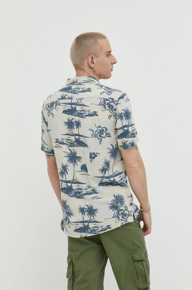 Сорочка Quiksilver чоловіча regular класичний комір колір блакитний фото 3