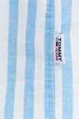 Сорочка з домішкою льону Tommy Jeans relaxed класичний комір колір блакитний