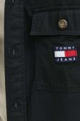 Бавовняна сорочка Tommy Jeans чоловіча колір чорний relaxed класичний комір