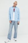 Бавовняна сорочка Tommy Jeans чоловіча колір білий regular класичний комір (3013684) Бавовняна сорочка Tommy Jeans чоловіча колір білий regular класичний комір (3013684)