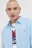 Бавовняна сорочка Tommy Jeans чоловіча колір білий regular класичний комір (3013684)