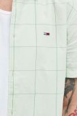 Бавовняна сорочка Tommy Jeans чоловіча колір зелений regular класичний комір (3077601)
