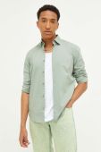 Сорочка HUGO чоловіча колір зелений slim класичний комір (3364277)